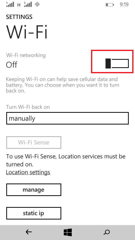 اتصال به اینترنت ازطریق سیستم Windows Phone